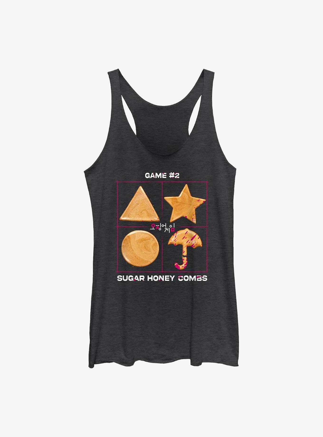 Squid Game Broken Umbrella Girls Tank, BLK HTR, hi-res