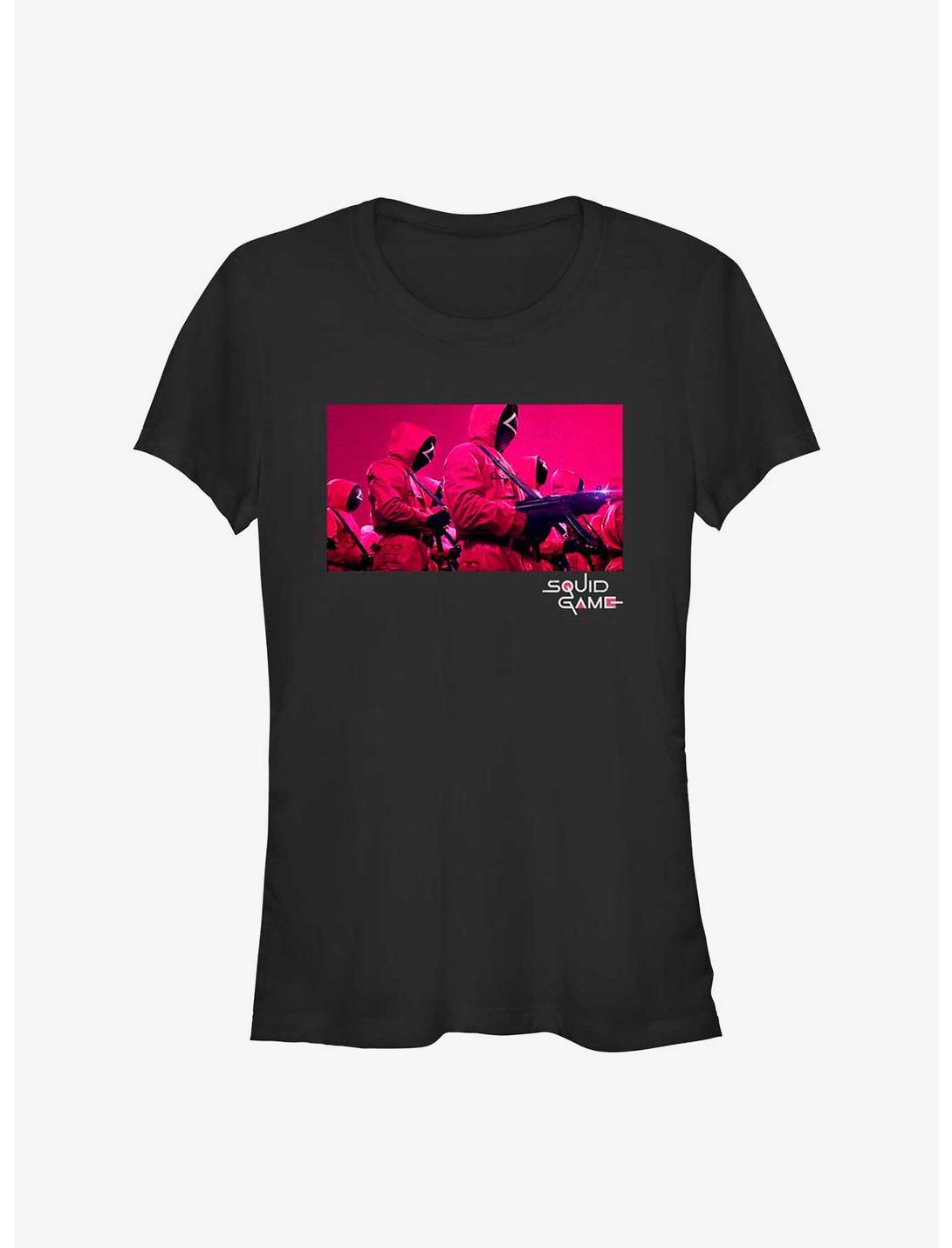 Squid Game Pink Guards Girls T-Shirt, BLACK, hi-res