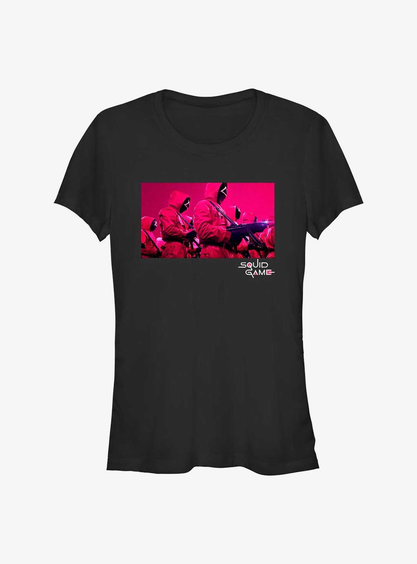 Squid Game Pink Guards Girls T-Shirt, BLACK, hi-res