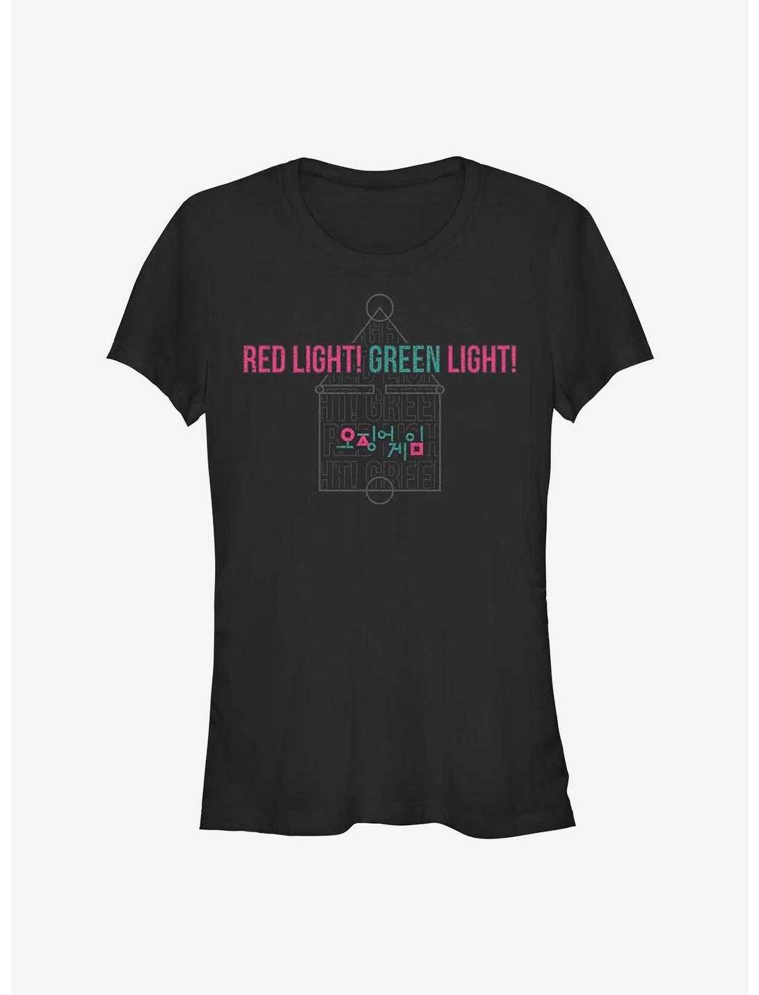 Squid Game Red Lights Green Girls T-Shirt, BLACK, hi-res