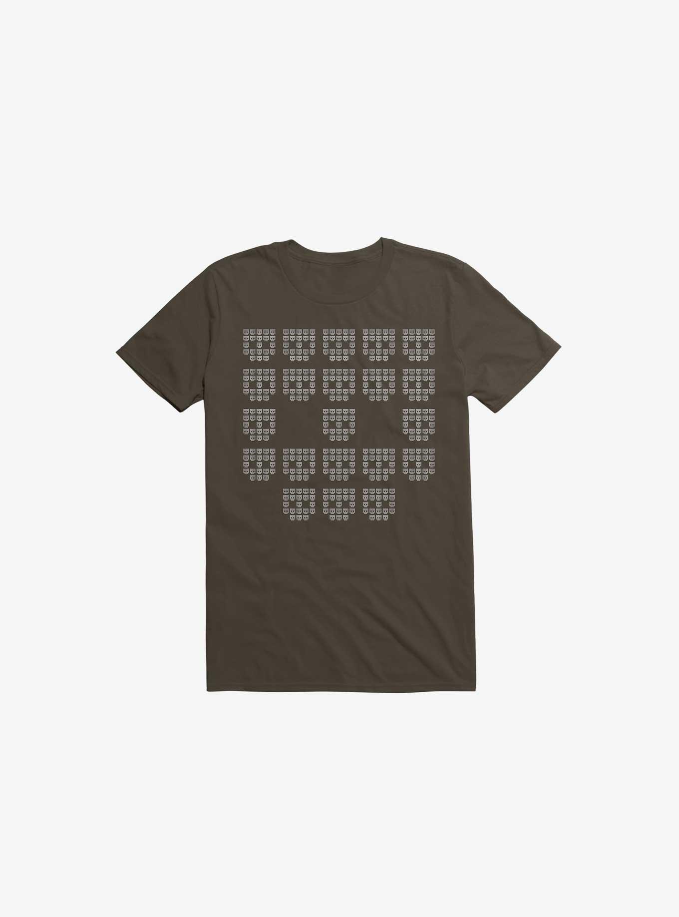 9724 Skulls T-Shirt, BROWN, hi-res