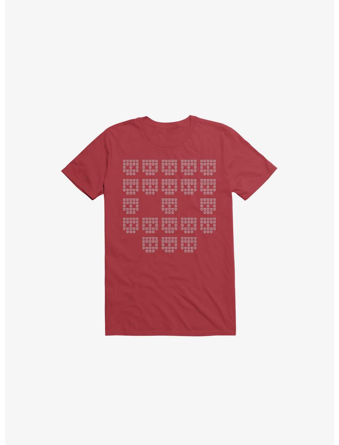 9724 Skulls T-Shirt, RED, hi-res