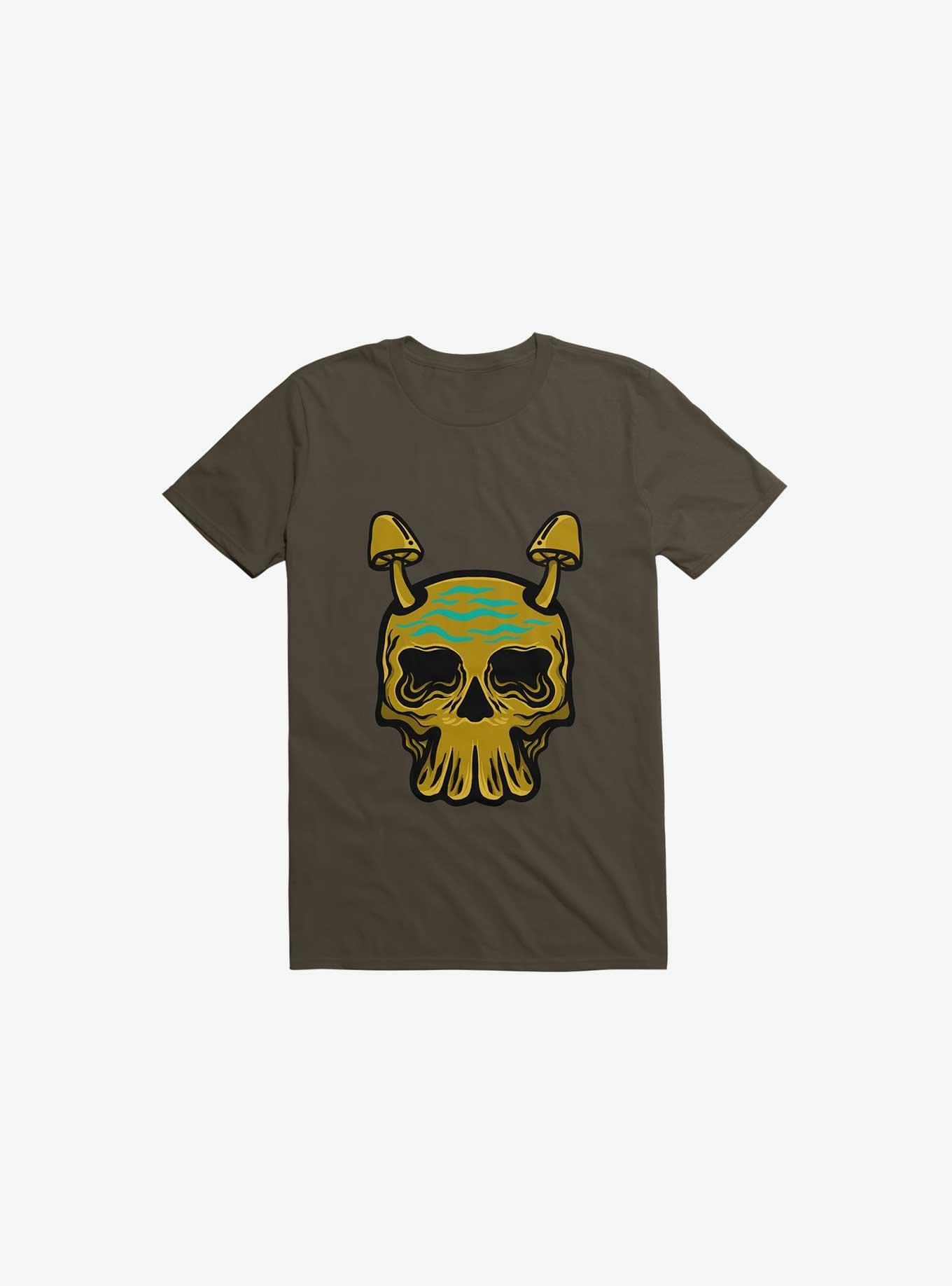 Beach Skull T-Shirt, BROWN, hi-res
