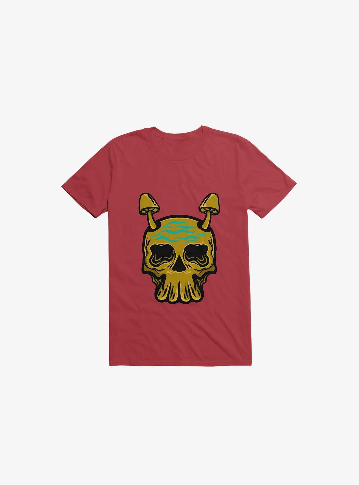 Beach Skull T-Shirt, RED, hi-res