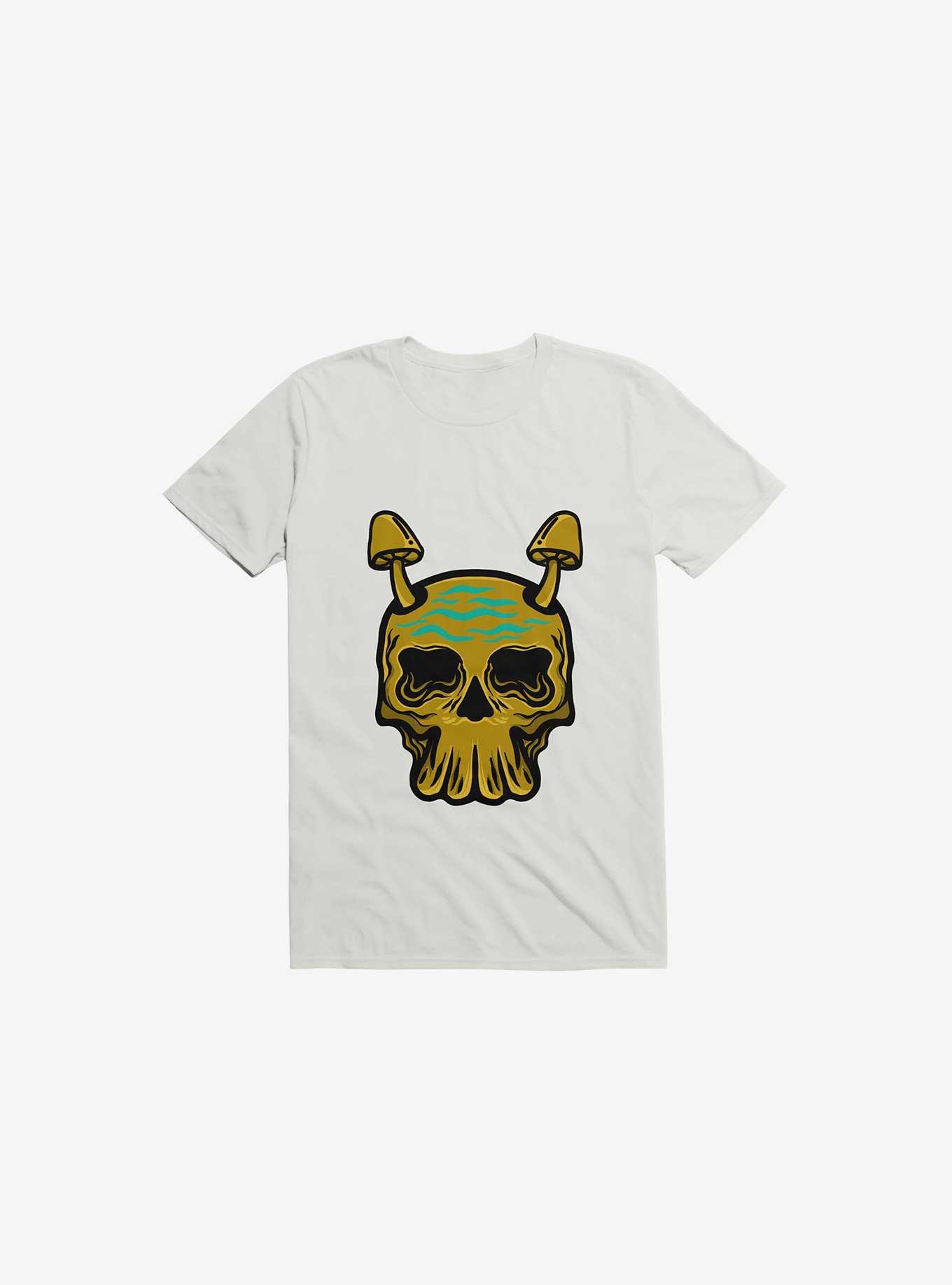 Beach Skull T-Shirt, WHITE, hi-res