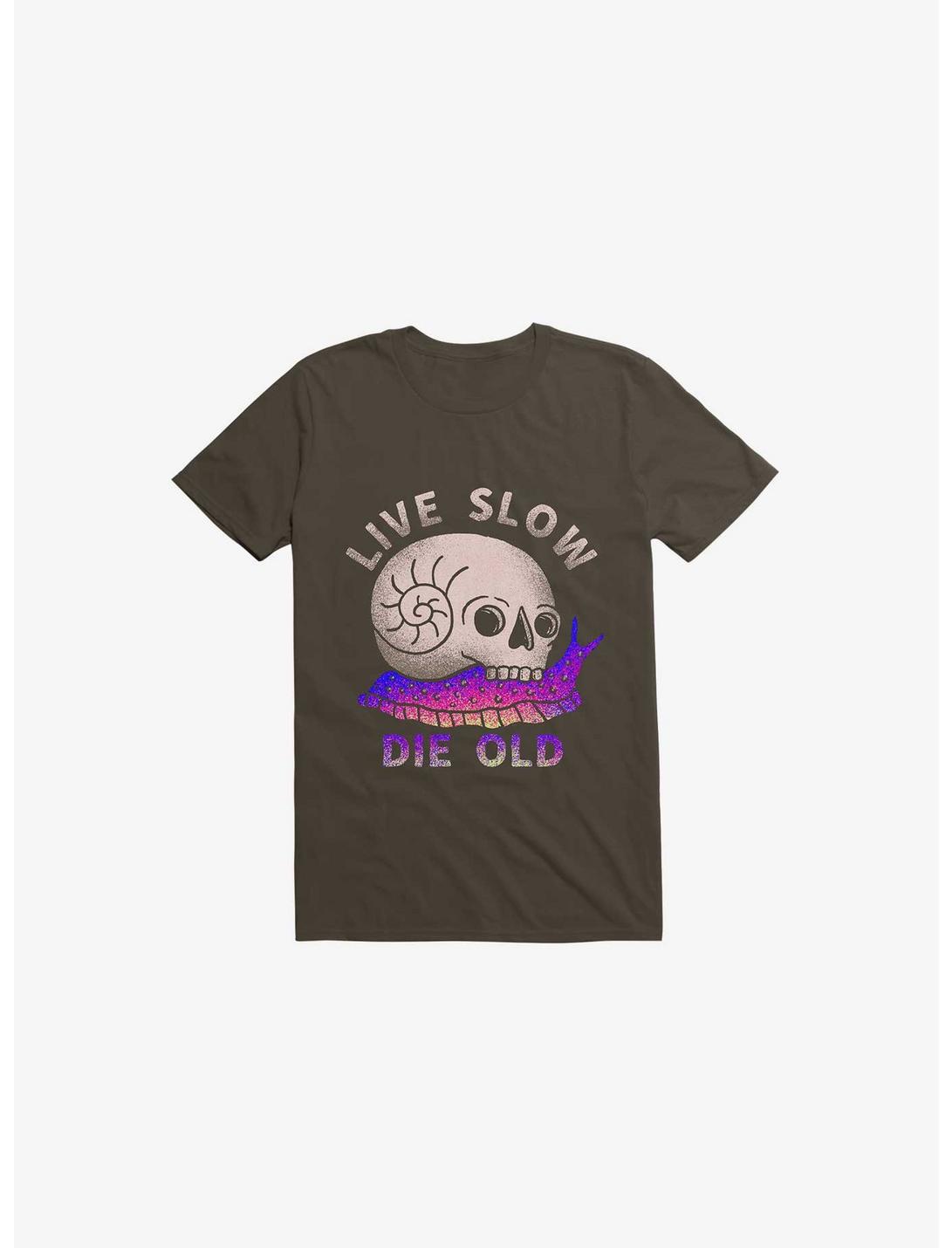 Live Slow Die Old T-Shirt, BROWN, hi-res