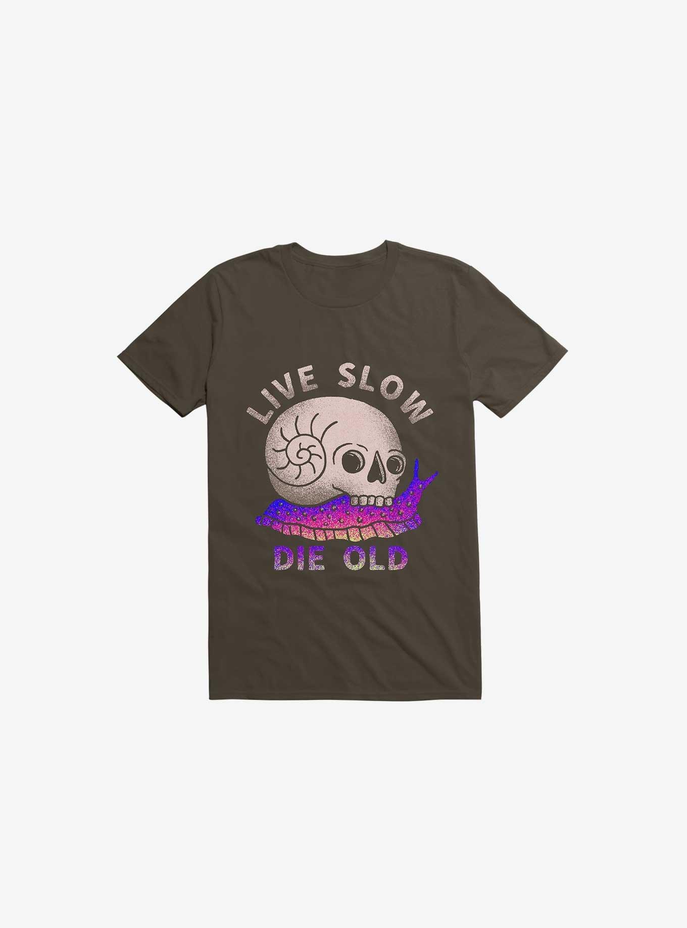 Live Slow Die Old T-Shirt, BROWN, hi-res