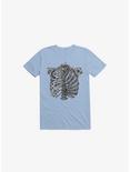 Skeleton Rib Tropical T-Shirt, LIGHT BLUE, hi-res