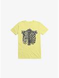 Skeleton Rib Tropical T-Shirt, CORN SILK, hi-res