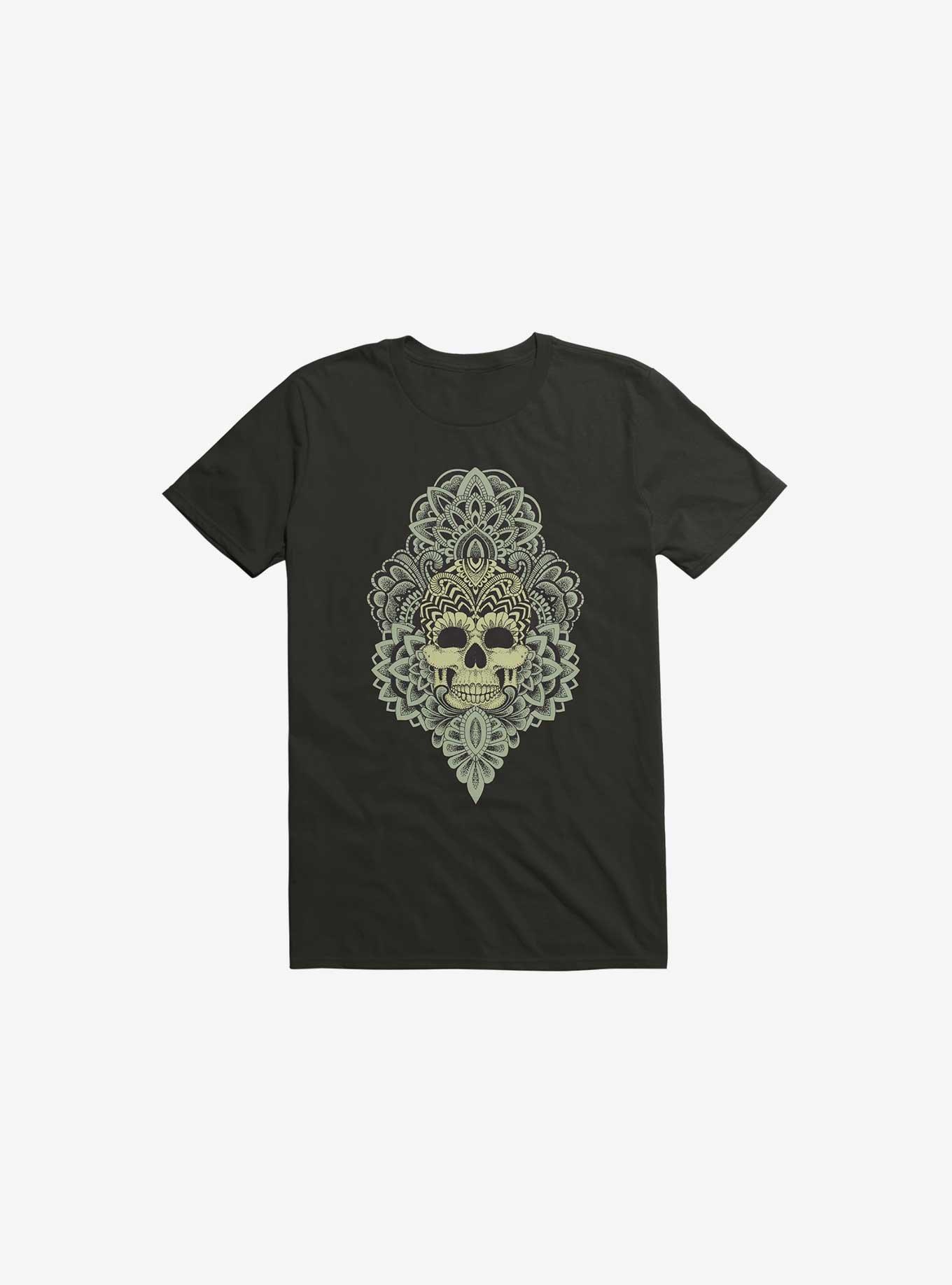Skull Mandala T-Shirt, BLACK, hi-res