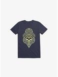 Skull Mandala T-Shirt, NAVY, hi-res