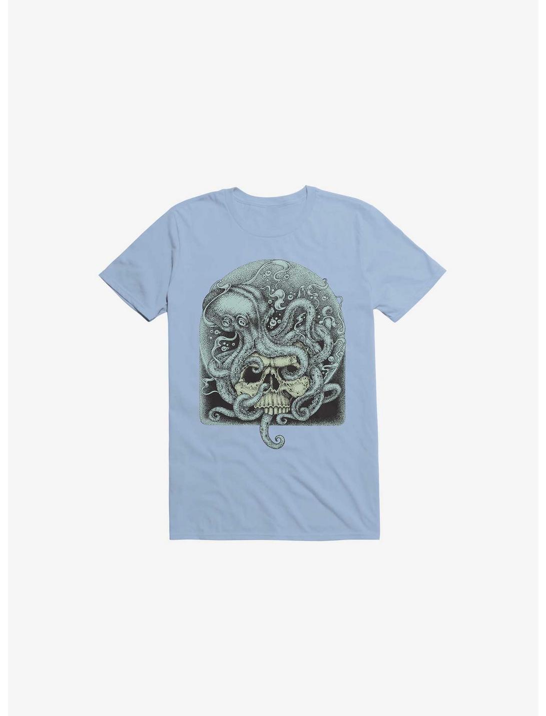Skull Octopus T-Shirt, LIGHT BLUE, hi-res