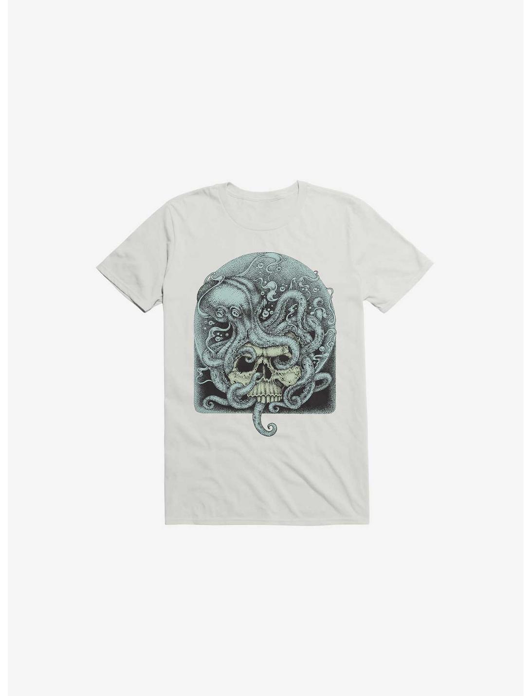 Skull Octopus T-Shirt, WHITE, hi-res