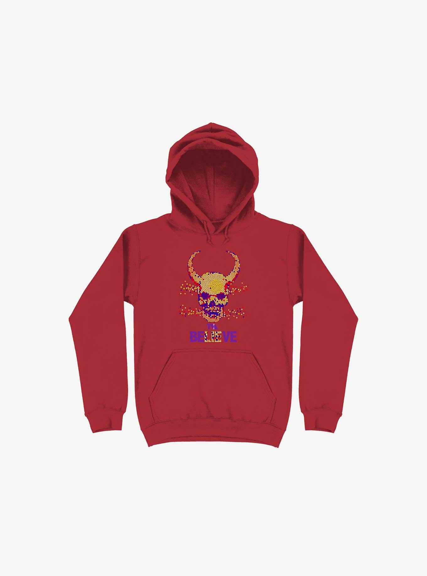 Believe Hoodie, RED, hi-res