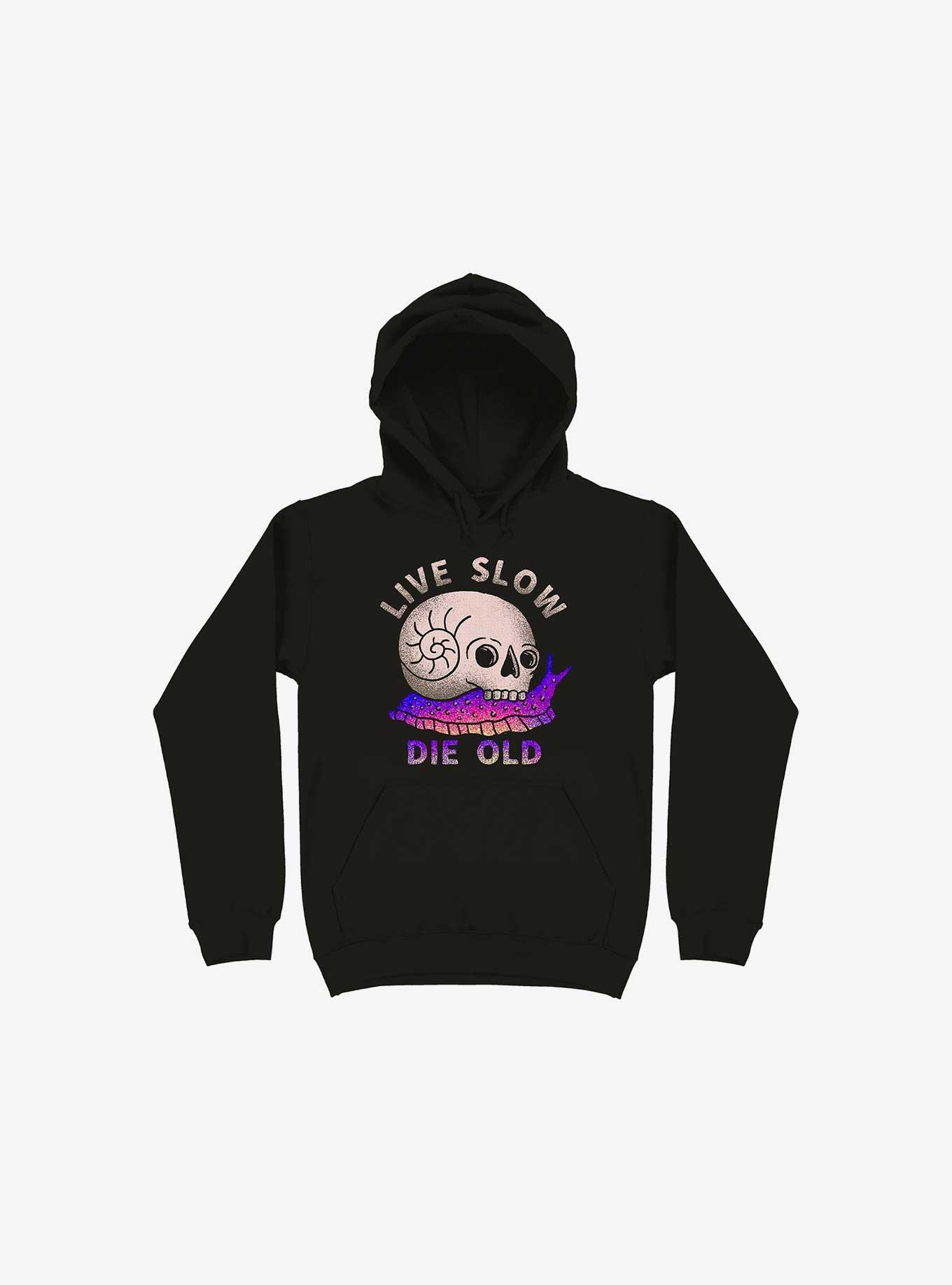 Live Slow Die Old Hoodie, BLACK, hi-res