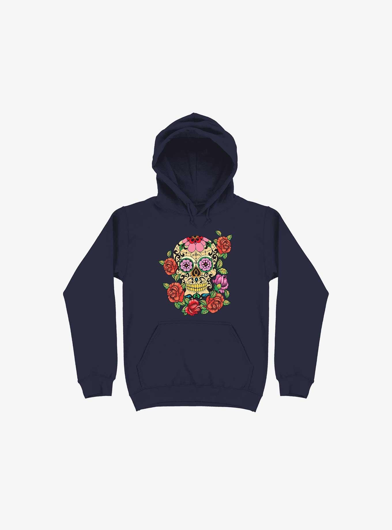 Memento Mori Hoodie, NAVY, hi-res