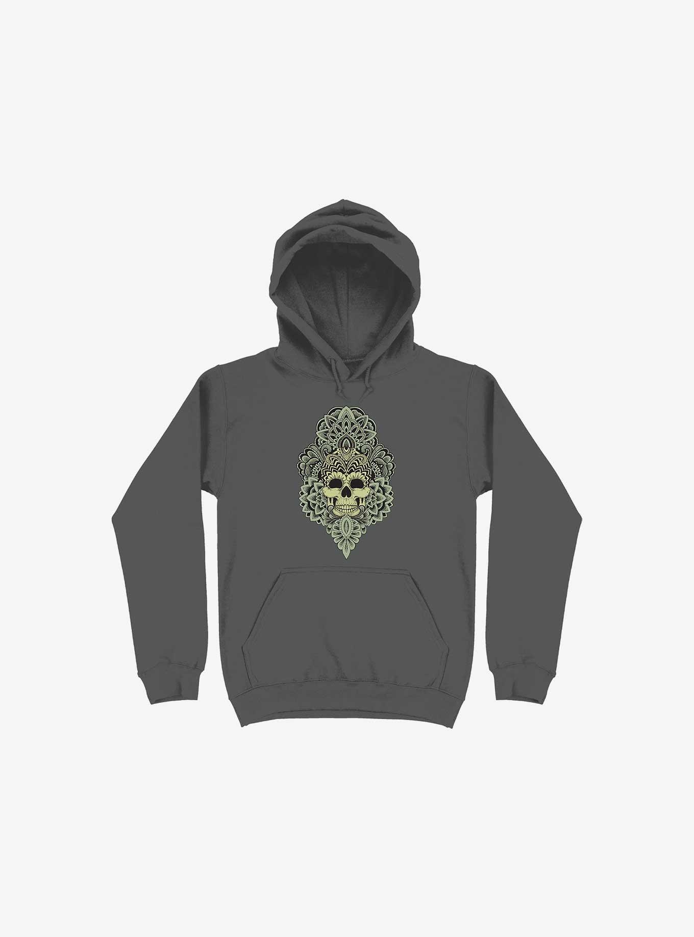 Skull Mandala Hoodie, ASPHALT, hi-res