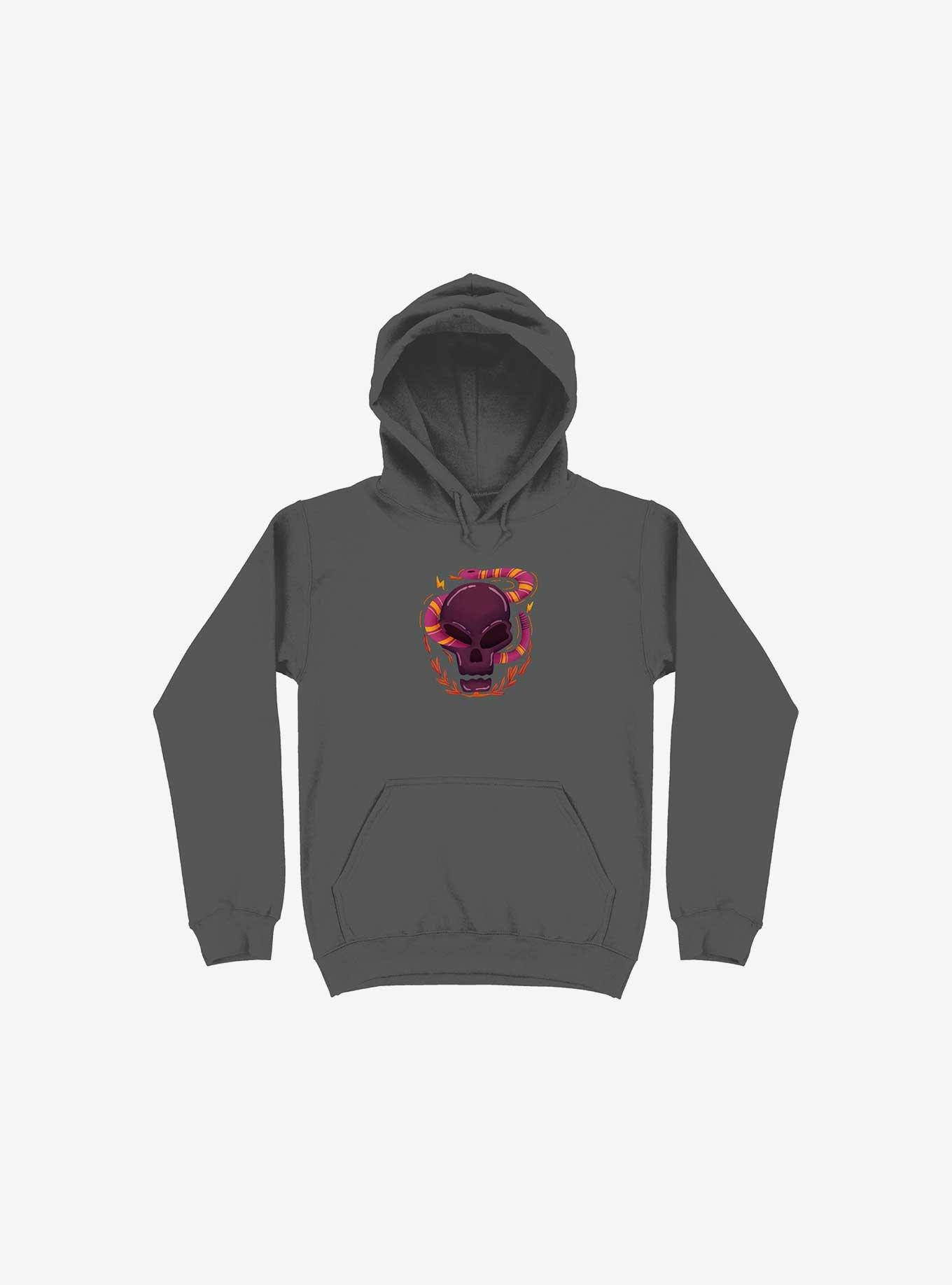 Skull Snake Illustration Hoodie, ASPHALT, hi-res