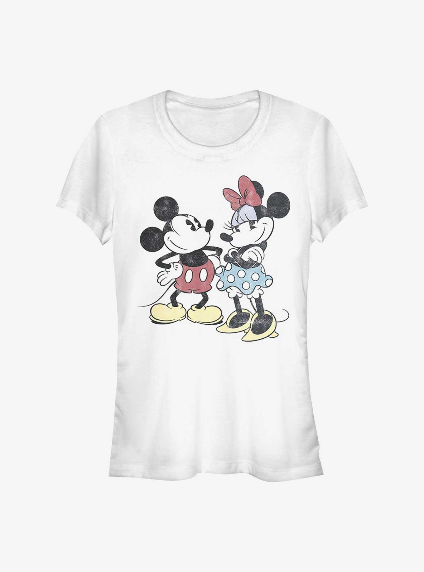 Disney Mickey Mouse Mickey Minnie Retro Girls T-Shirt, WHITE, hi-res