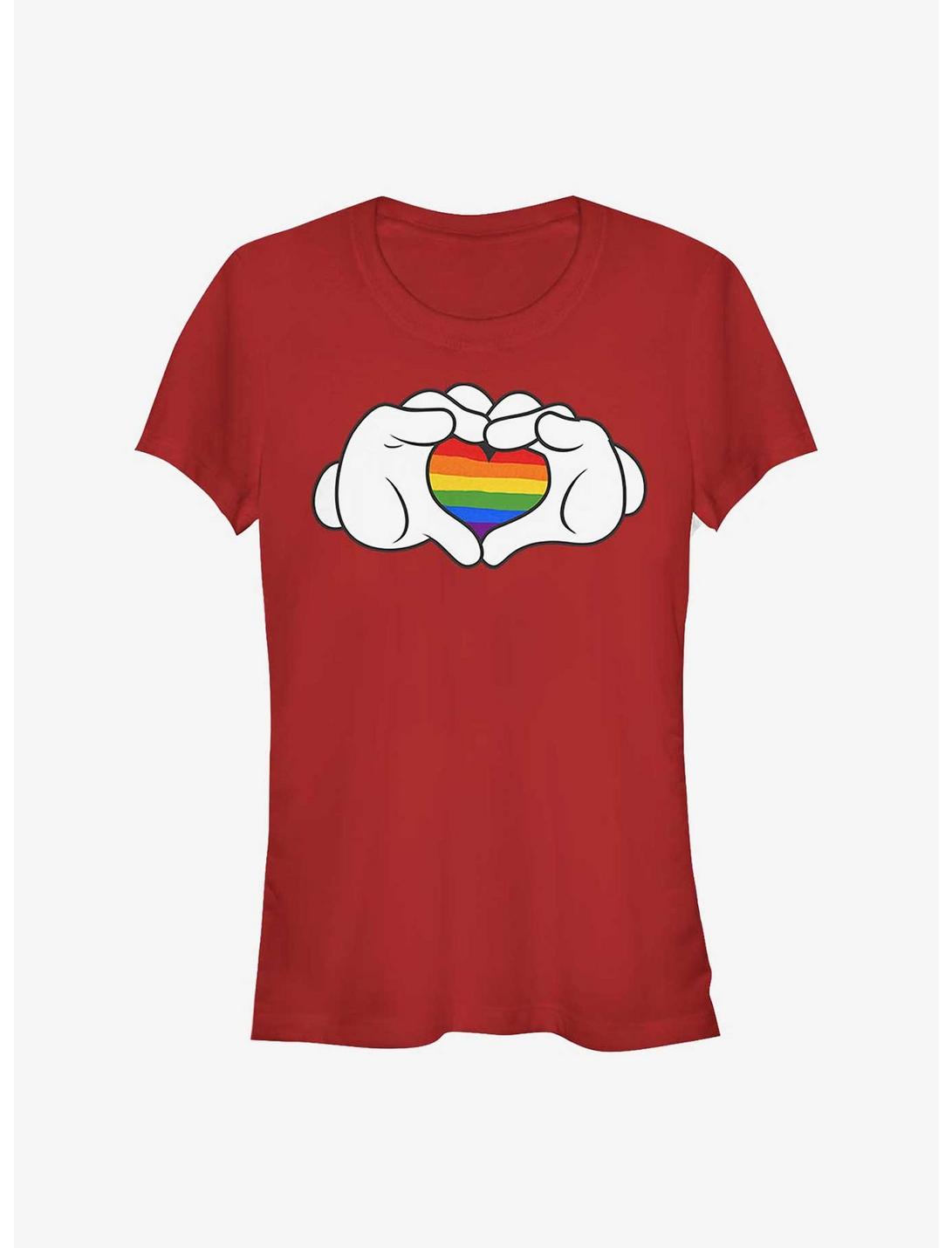 Disney Mickey Mouse Rainbow Love Girls T-Shirt, RED, hi-res