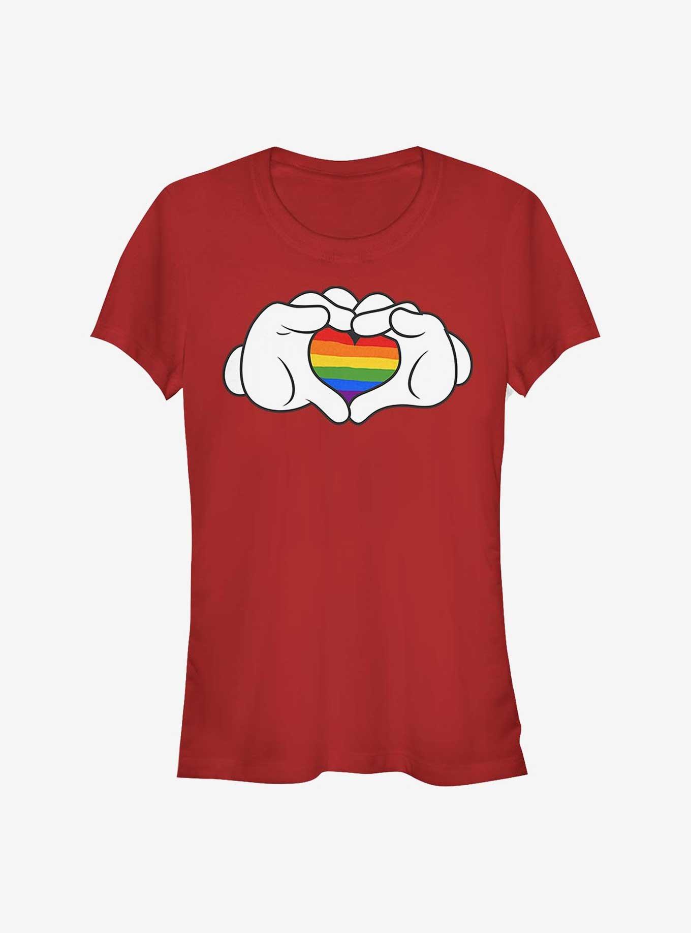 Disney Mickey Mouse Rainbow Love Girls T-Shirt, RED, hi-res