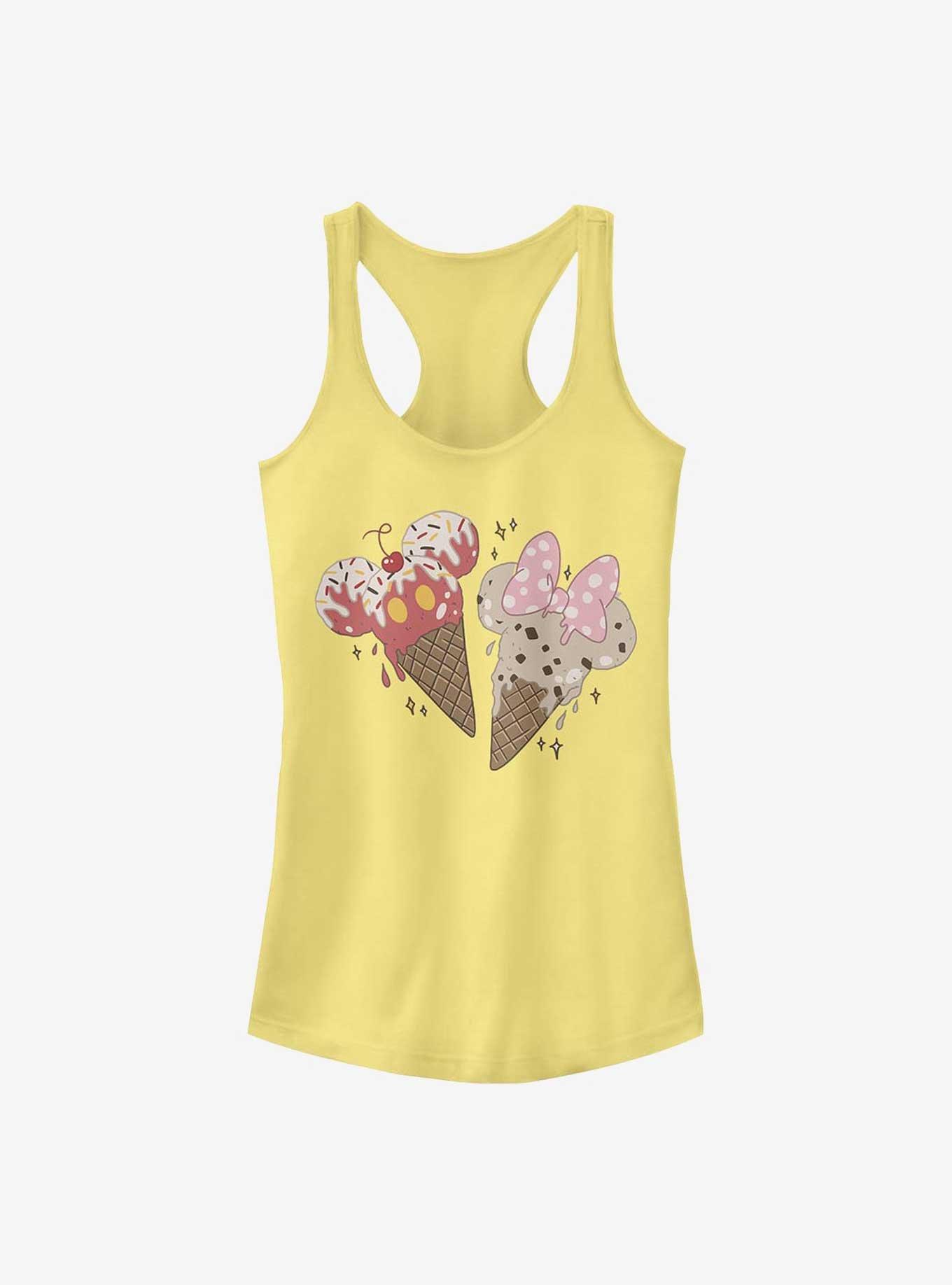 Disney Mickey Mouse Mickey Minnie Cones Girls Tank - YELLOW