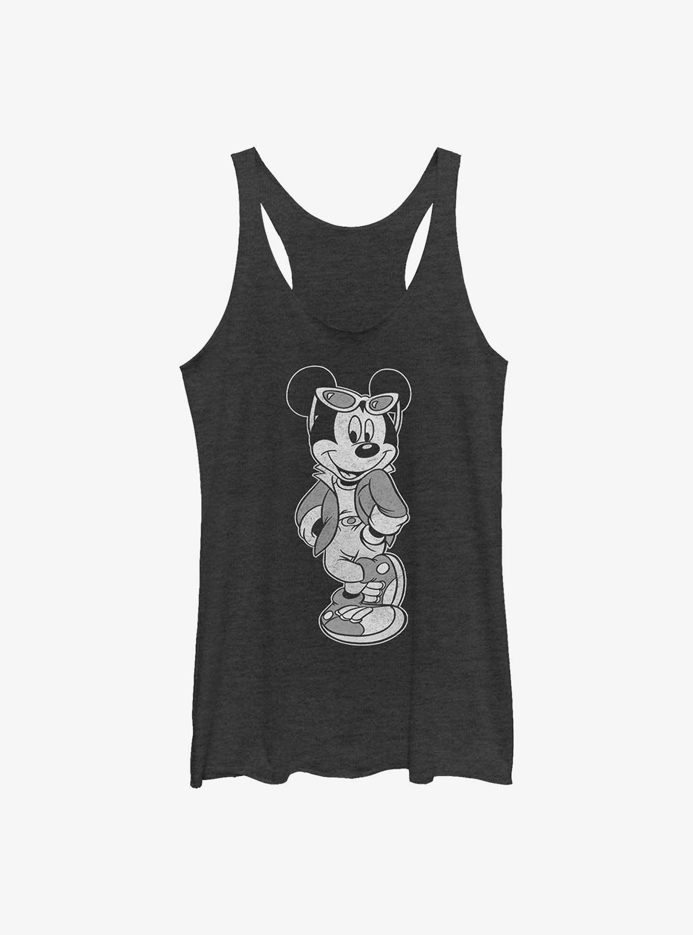 Disney Mickey Mouse Retro Mickey Girls Tank, BLK HTR, hi-res