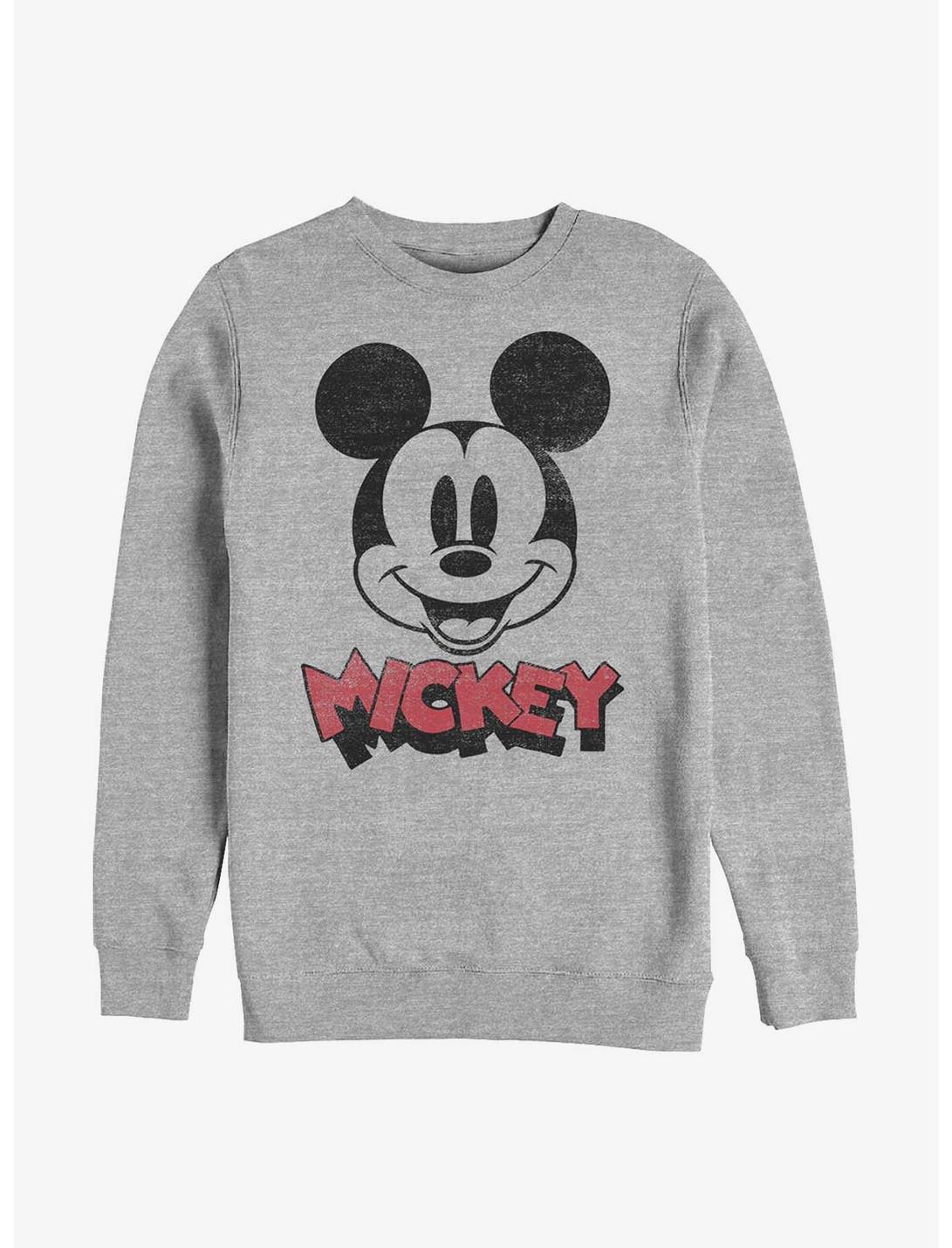 Disney Mickey Mouse Heads Up Crew Sweatshirt, ATH HTR, hi-res