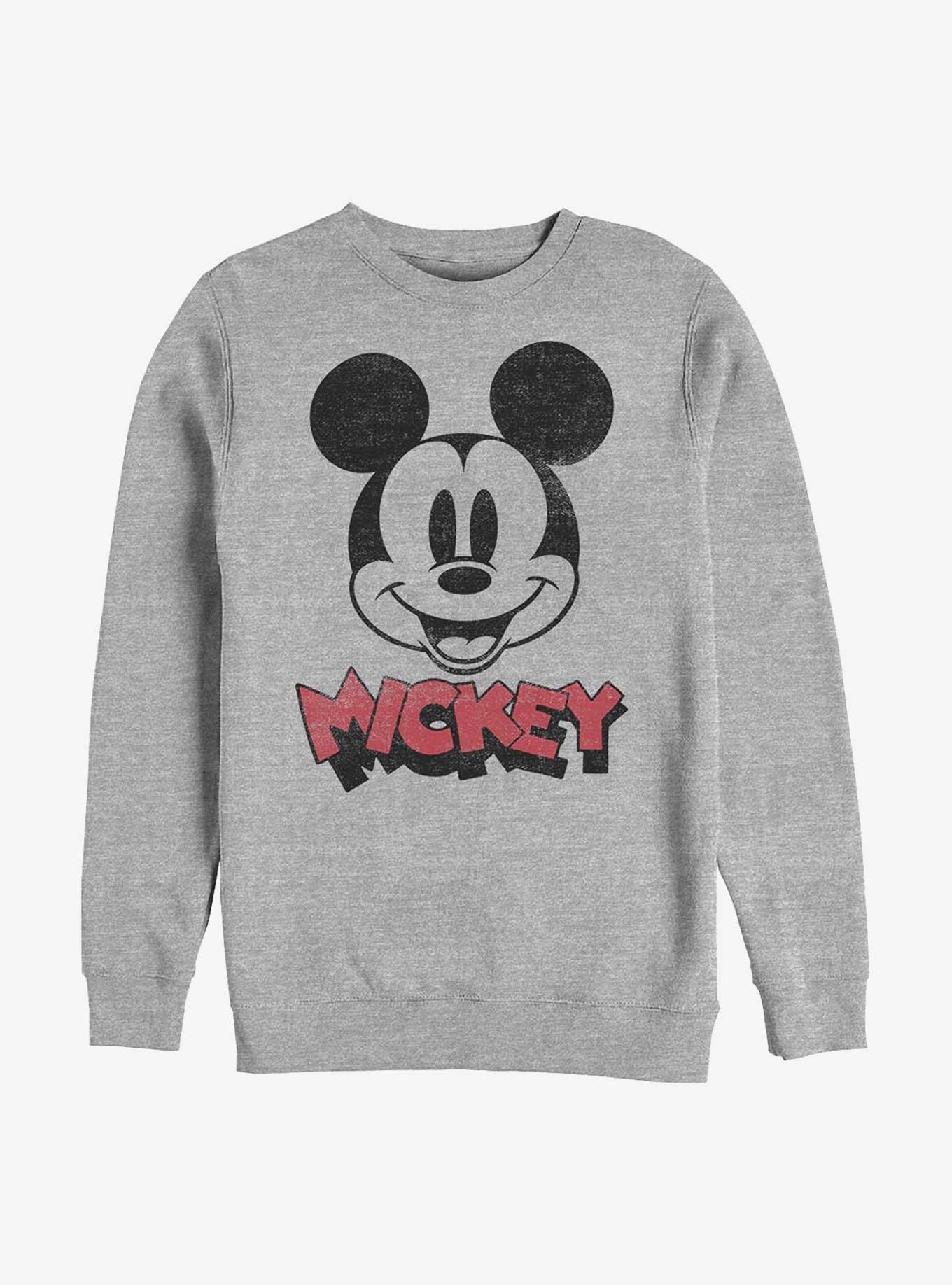 Disney Mickey Mouse Heads Up Crew Sweatshirt, ATH HTR, hi-res