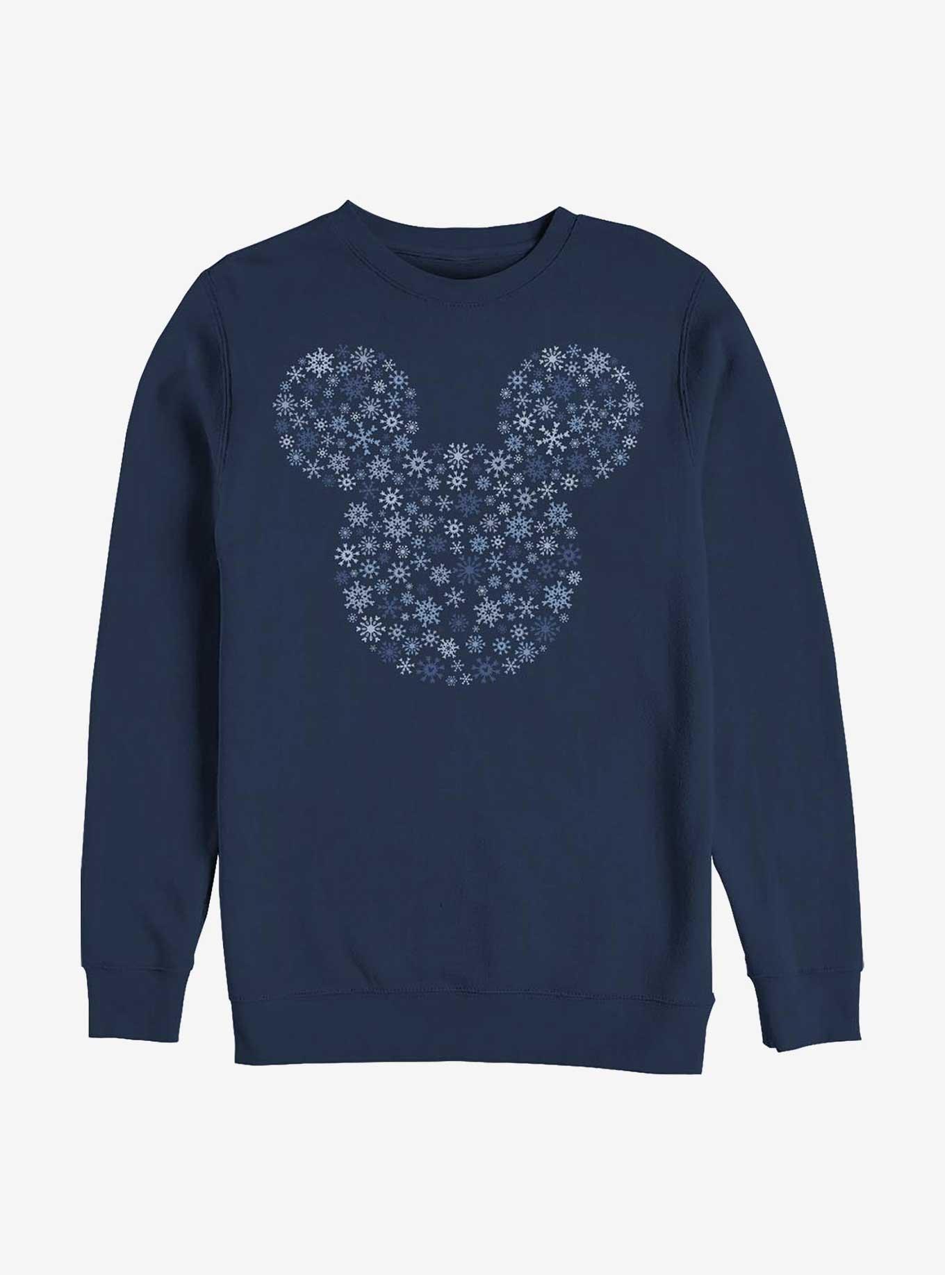 Disney Mickey Mouse Mickey Ear Snowflakes Crew Sweatshirt