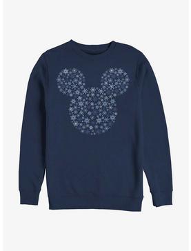 Disney Mickey Mouse Mickey Ear Snowflakes Crew Sweatshirt, , hi-res