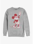 Disney Mickey Mouse Simple Mickey Outline Crew Sweatshirt, ATH HTR, hi-res