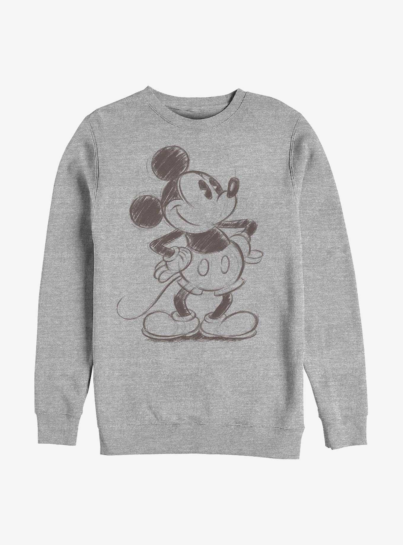 Disney Mickey Mouse Sketched Mickey Crew Sweatshirt