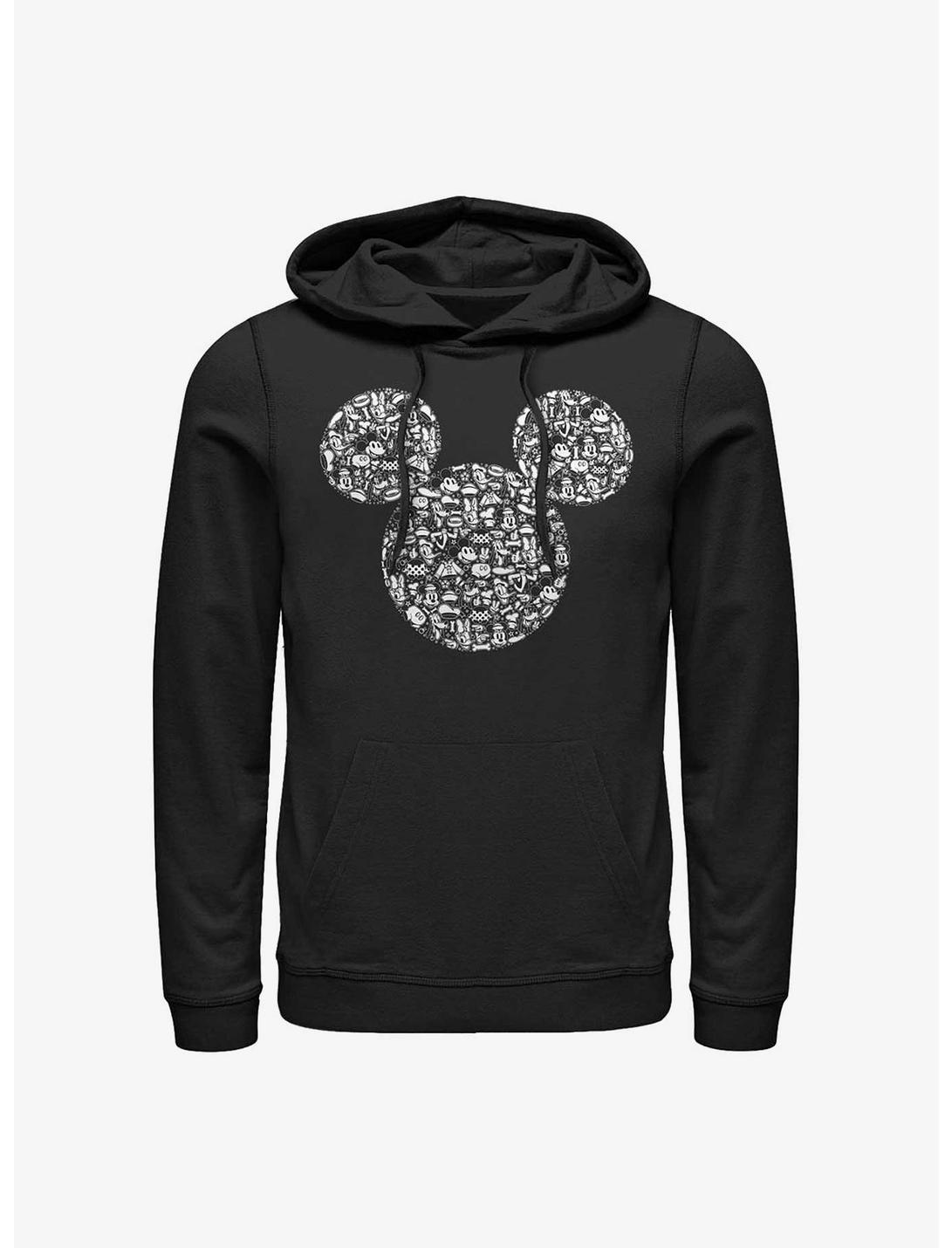 Disney Mickey Mouse Mickey Icons Fill Hoodie, BLACK, hi-res