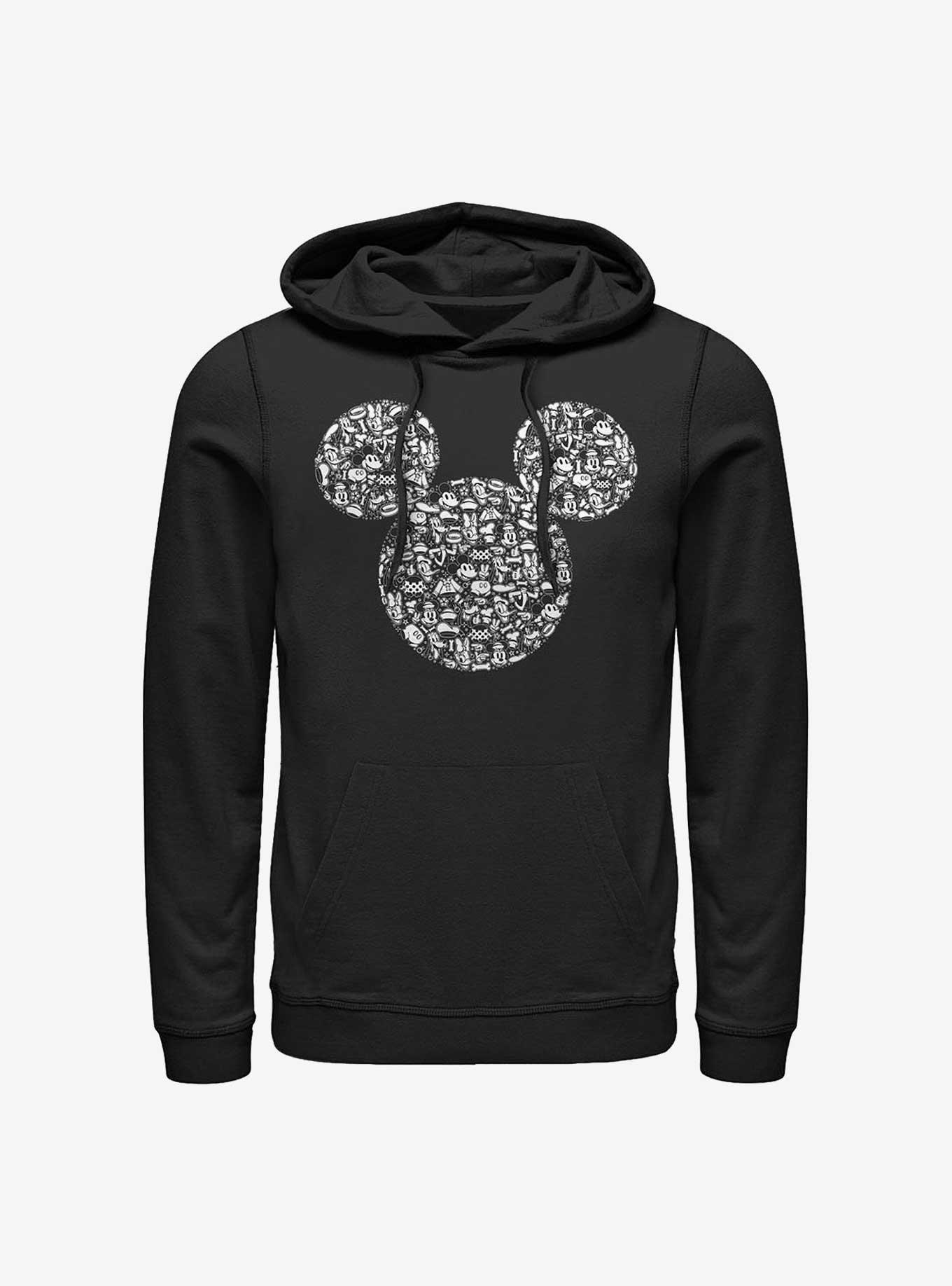 Disney Mickey Mouse Mickey Icons Fill Hoodie, BLACK, hi-res