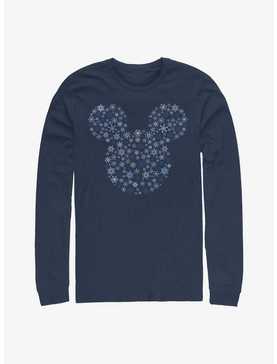 Disney Mickey Mouse Mickey Ear Snowflakes Long-Sleeve T-Shirt, , hi-res