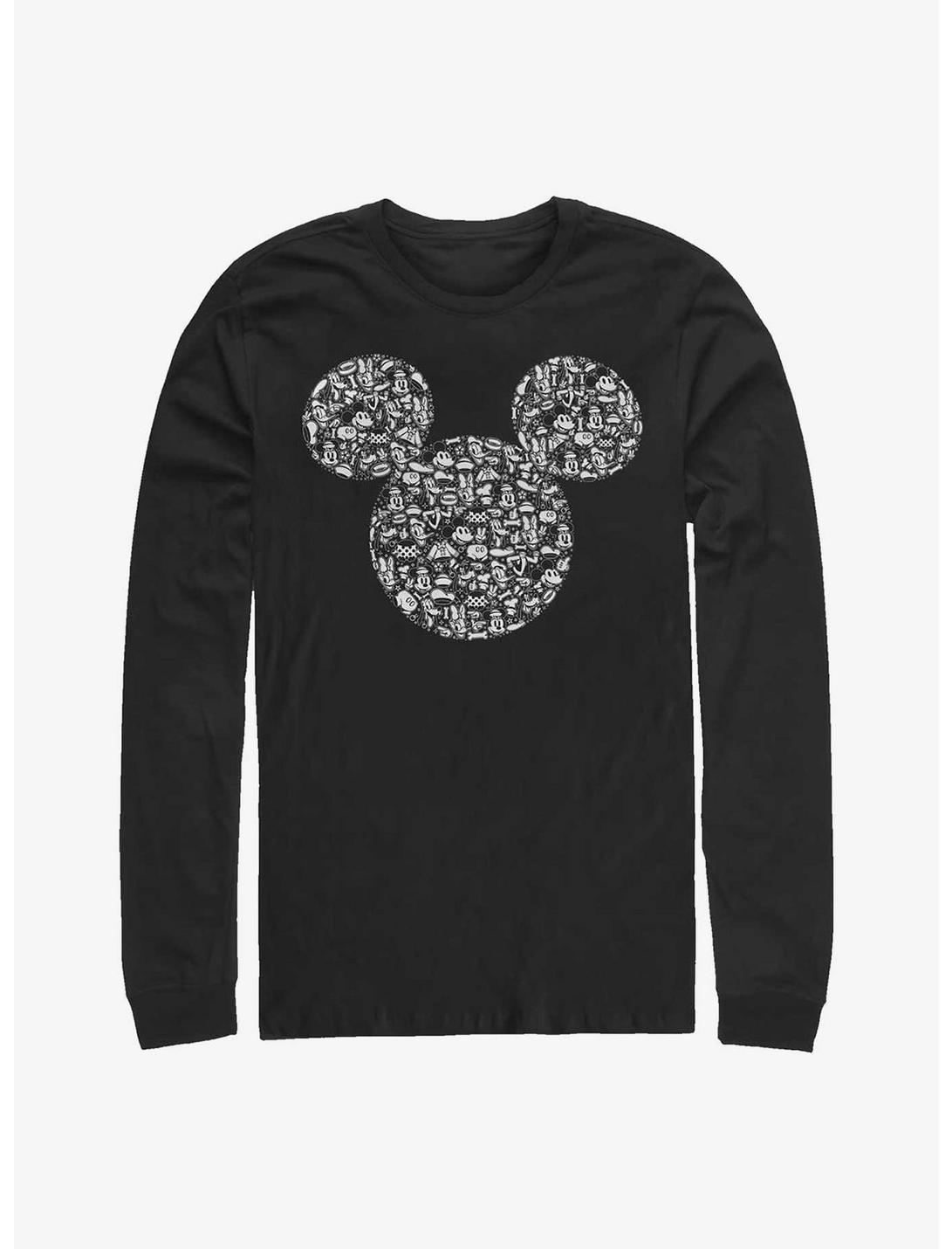 Disney Mickey Mouse Mickey Icons Fill Long-Sleeve T-Shirt, BLACK, hi-res