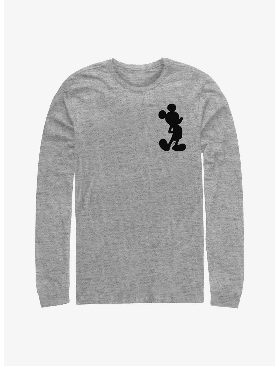 Disney Mickey Mouse Mickey Silhouette Long-Sleeve T-Shirt, ATH HTR, hi-res