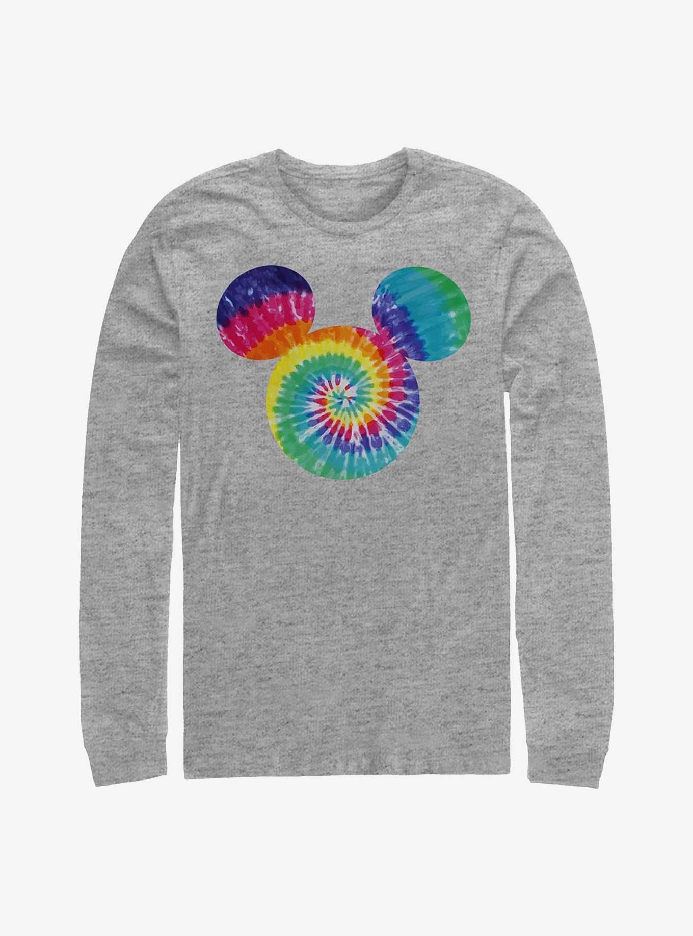 Disney Mickey Mouse Mickey Tie Dye Fill Long-Sleeve T-Shirt, ATH HTR, hi-res