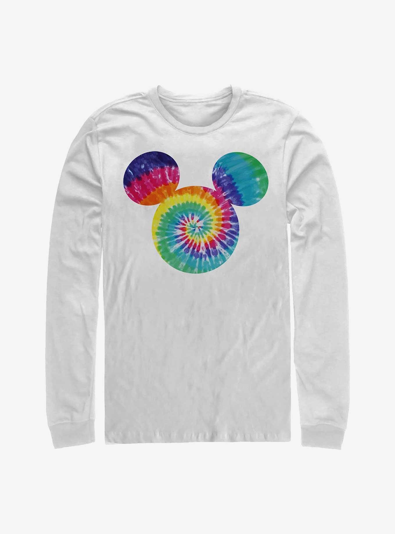 Disney Mickey Mouse Mickey Tie Dye Fill Long-Sleeve T-Shirt, WHITE, hi-res