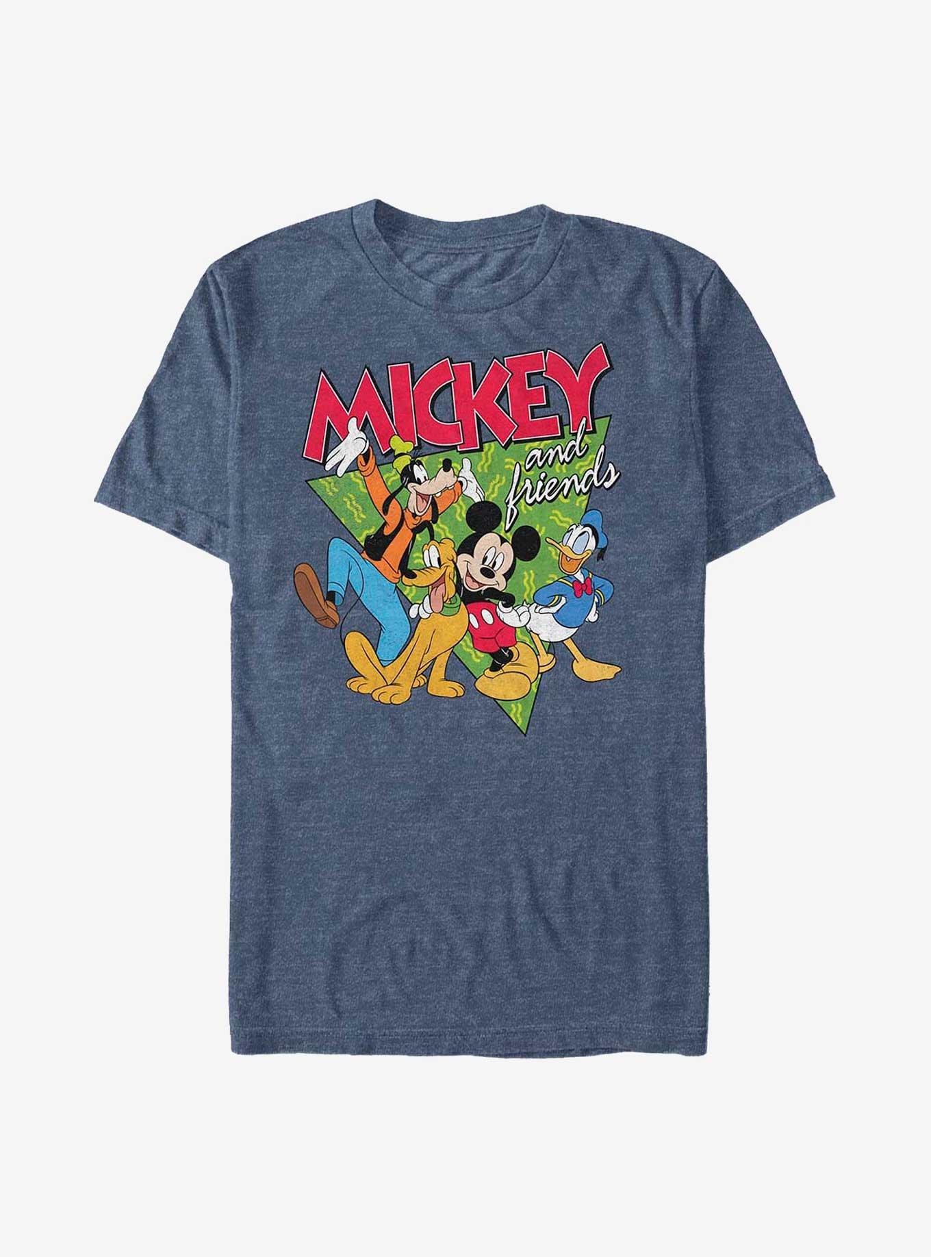Disney Mickey Mouse Funky Bunch T-Shirt, NAVY HTR, hi-res