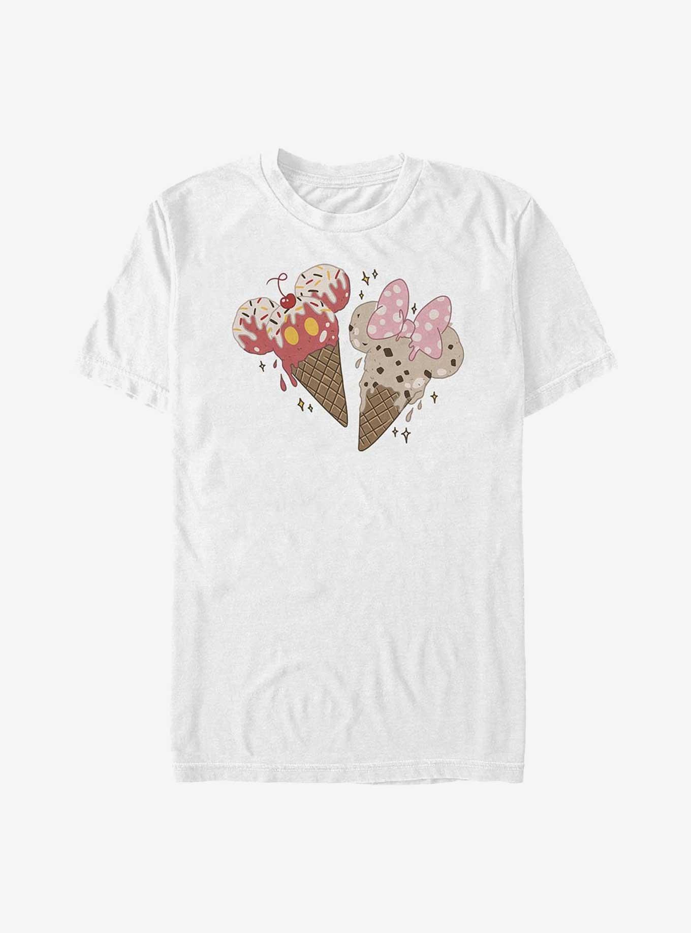 Disney Mickey Mouse & Minnie Mouse Ice Cream Cones T-Shirt, WHITE, hi-res