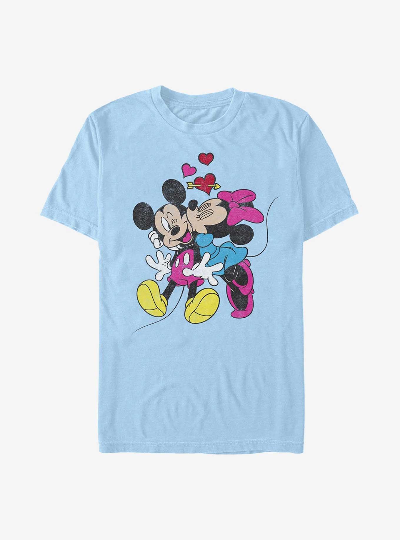 Disney Mickey Mouse & Minnie Mouse Love T-Shirt, LT BLUE, hi-res