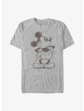 Disney Mickey Mouse Sketched Mickey T-Shirt, ATH HTR, hi-res