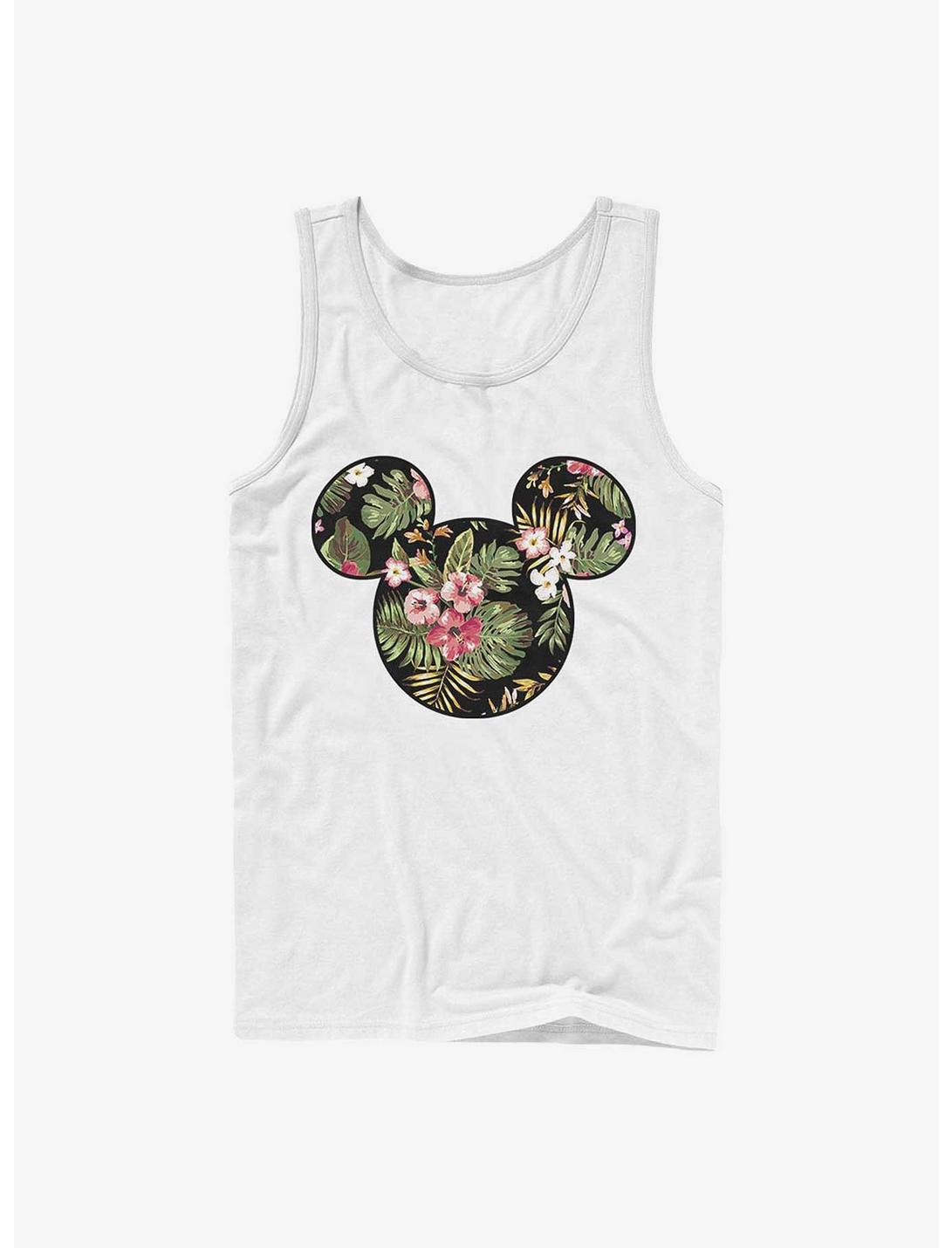 Disney Mickey Mouse Floral Mickey Tank, WHITE, hi-res