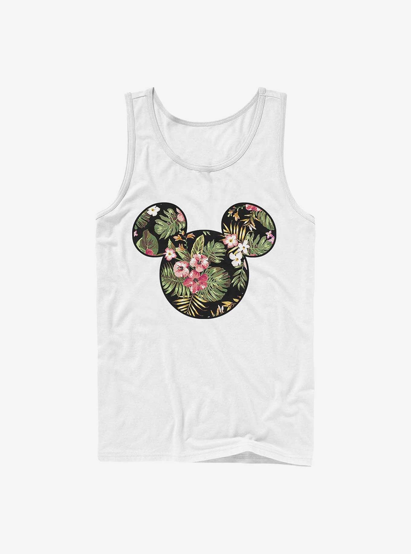 Disney Mickey Mouse Floral Mickey Tank, WHITE, hi-res