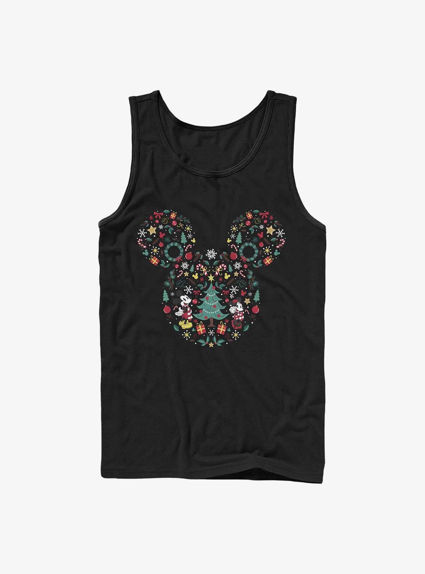 Disney Mickey Mouse Holiday Icon Ear Fill Tank, BLACK, hi-res