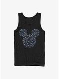 Disney Mickey Mouse Mickey Ear Snowflakes Tank, BLACK, hi-res