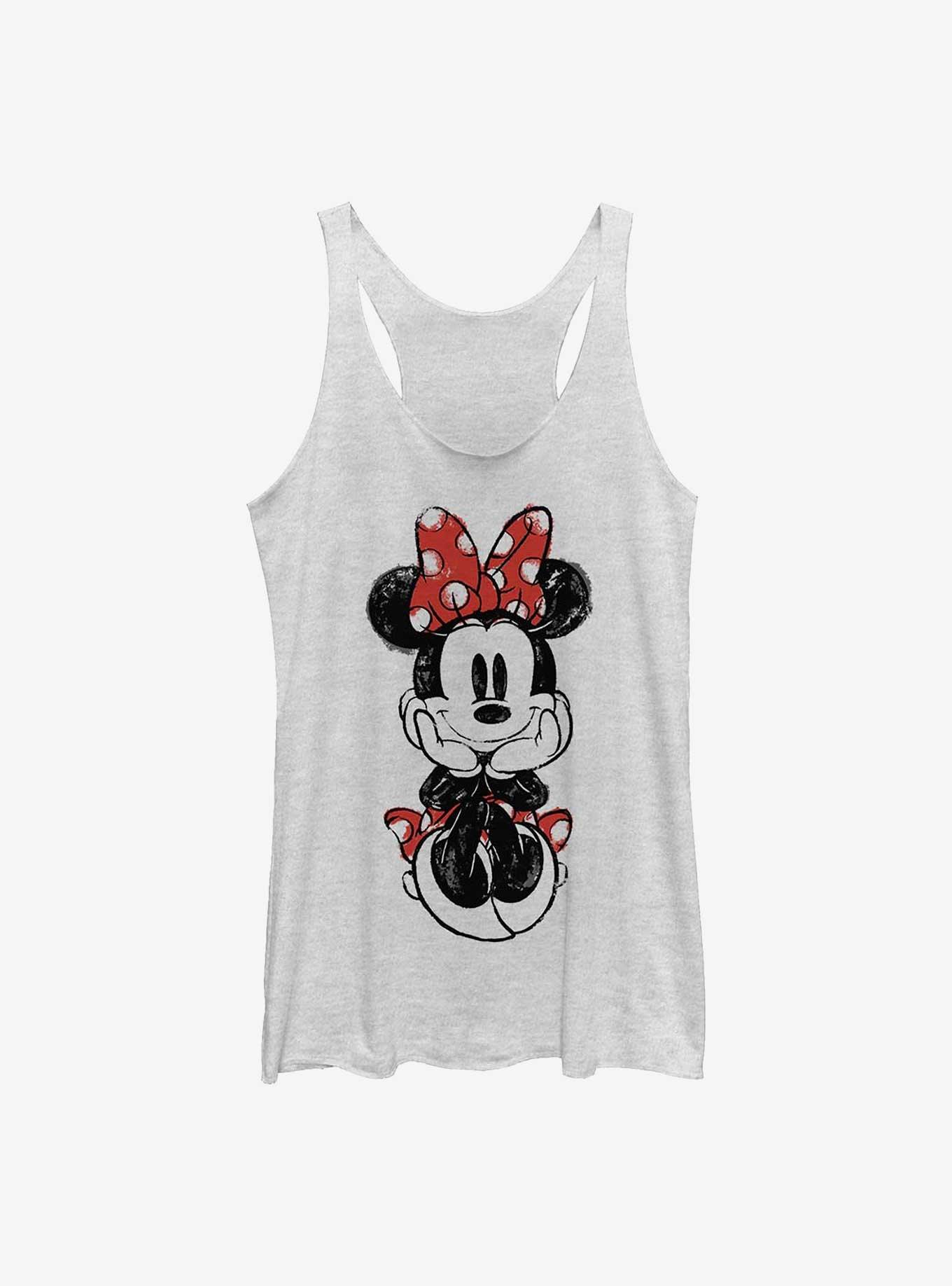 Disney Minnie Mouse Sitting Sketch Girls Tank