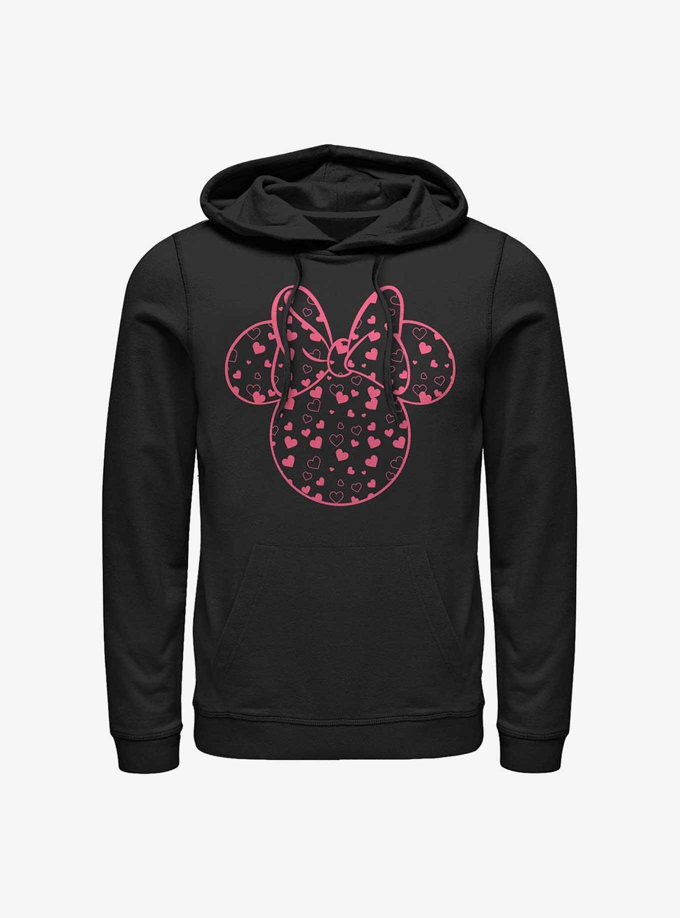 Disney Minnie Mouse Hearts Fill Hoodie, BLACK, hi-res